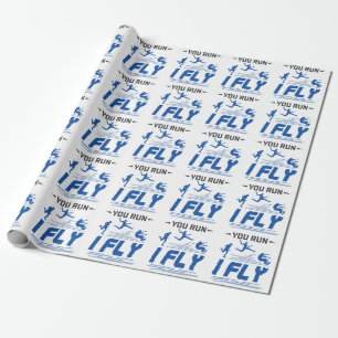 Papier Cadeau Suivi et champ Long Jump Vous Exécutez I Fly