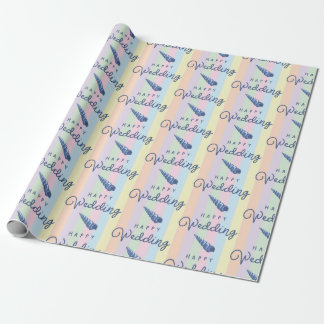 Papier Cadeau Summer Beach Mariage Ocean Seashell Rainbow Stripe