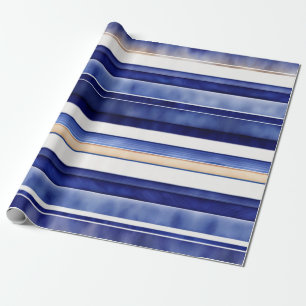 Papier Cadeau Summer Navy Blue Modern Boot Stripes Collection