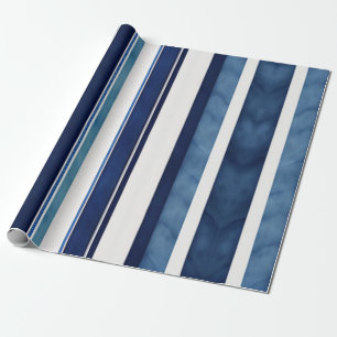 Papier Cadeau Summer Navy Blue Popular Boat Stripes Collection