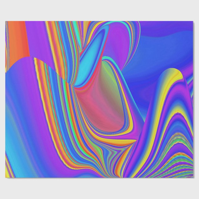 Papier Cadeau Summerfeel, Rainbowart 3D Abstrait (Plat)