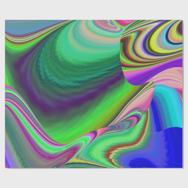 Papier Cadeau Summerfeel, Rainbowart 3D Abstrait (Plat)