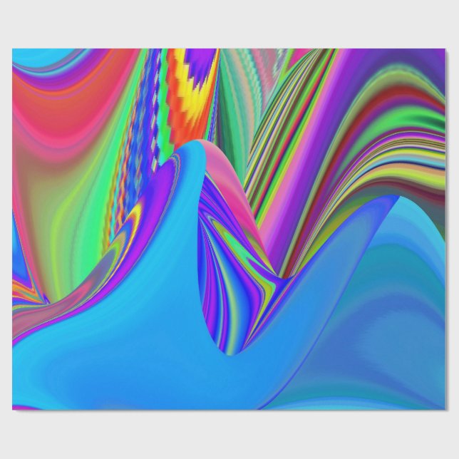 Papier Cadeau Summerfeel, Rainbowart 3D Abstrait (Plat)