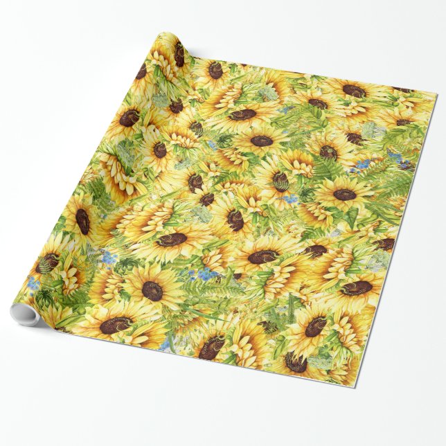 Papier cadeau Sunflower (Déroulé)