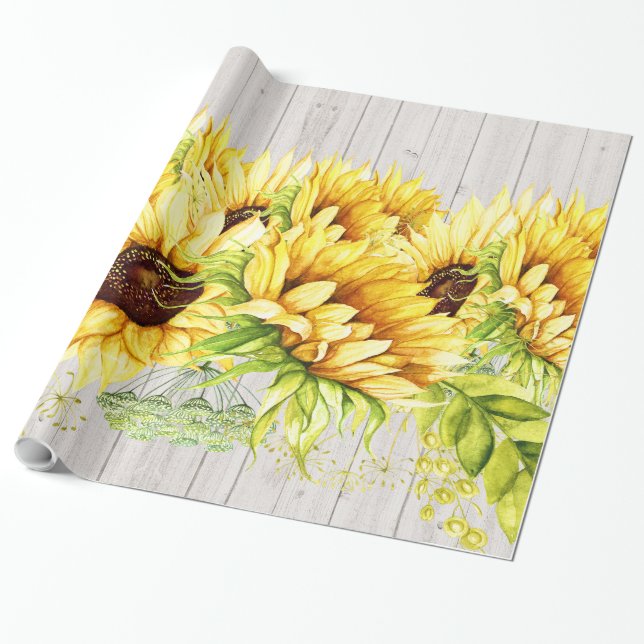 Papier cadeau Sunflower (Déroulé)