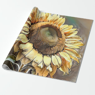 Papier Cadeau Sunflower In Morning Collection D'Art Moderne