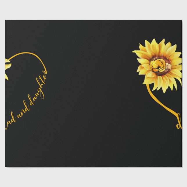 Papier Cadeau Sunflower Lovers | Love Papa and Daughter (Couture)