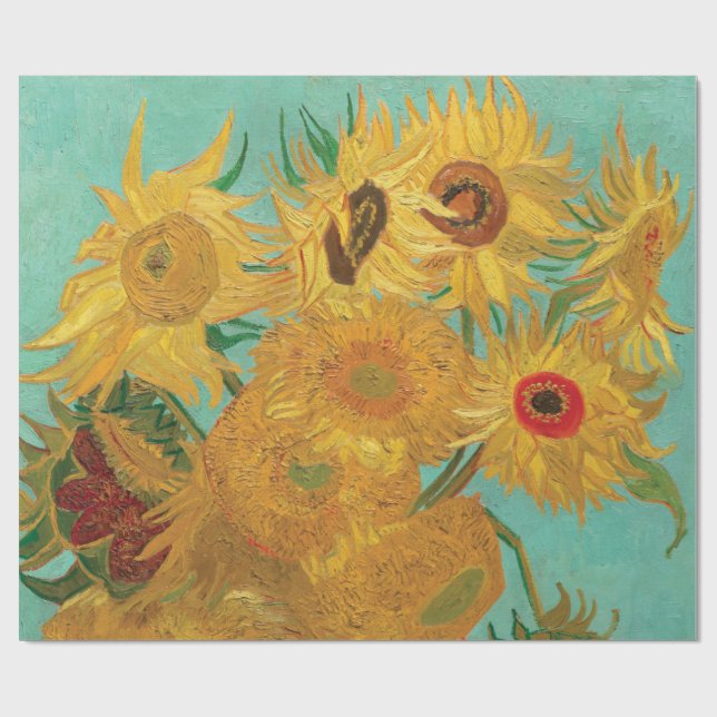 Papier Cadeau Sunflowers par Vincent Van Gogh  (Plat)