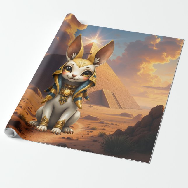 Papier Cadeau Sunlit Guardian – Desert Relic Bunny. (Déroulé)