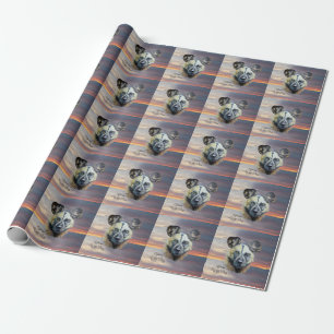 Papier Cadeau Sunrise Africain Wild Dog en voie de disparition A