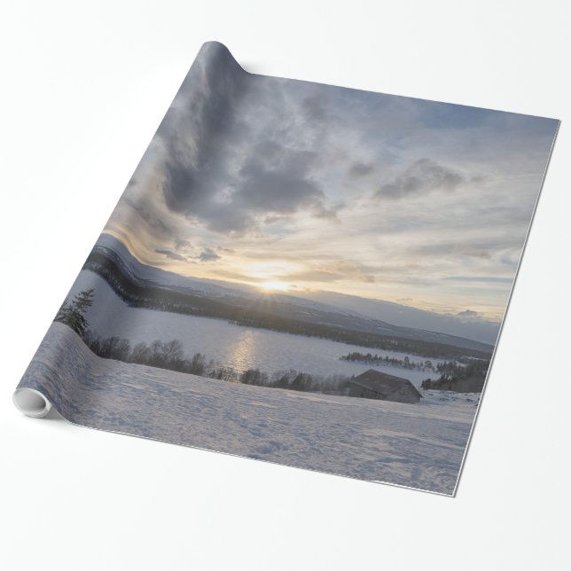 Papier Cadeau Sunset over frozen (Déroulé)