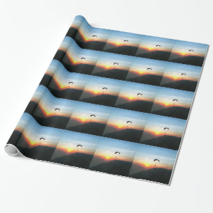 Papier Cadeau Sunset Paraglide Wanderlust Extreme Sports Art
