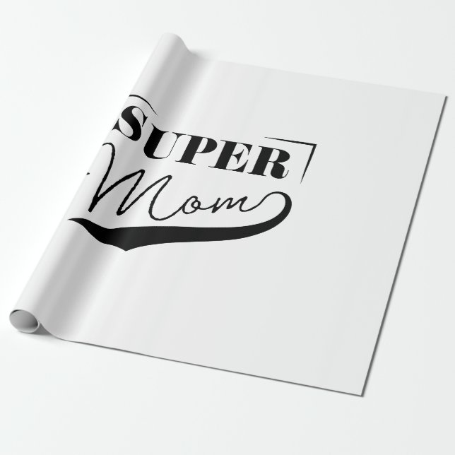 Papier Cadeau Super Maman (Déroulé)