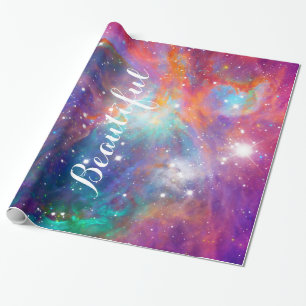 Papier Cadeau Super nébuleuse Orion brillant étoiles "Beautiful"