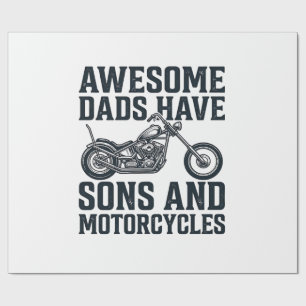 Papier Cadeau Super Papas Ont Des Fils et Des Motocyclettes Desi