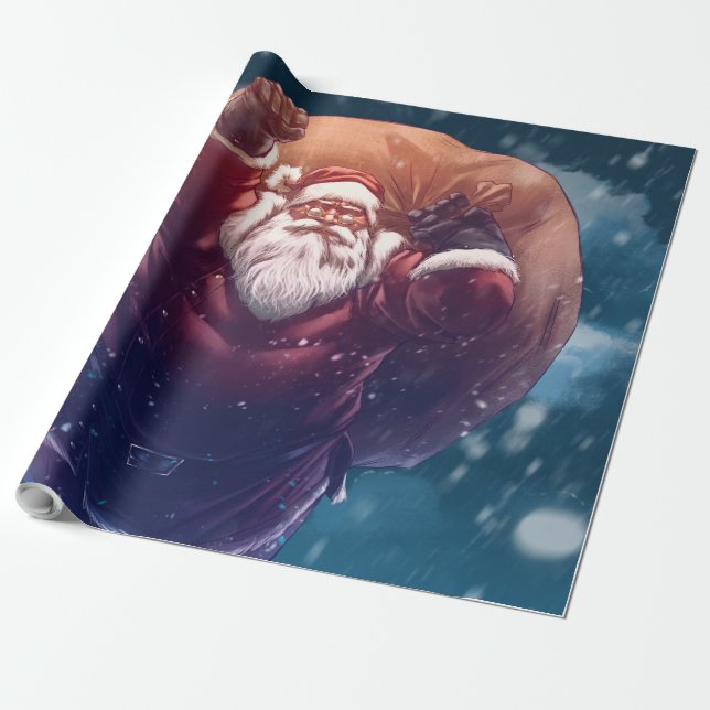 Papier Cadeau Super Père Noël (Déroulé)