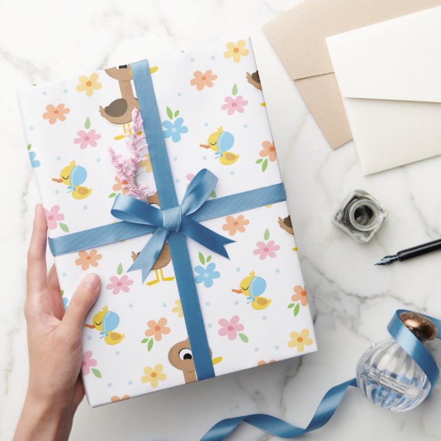 Papier Cadeau Super simple | 5 Baby shower Garçon Petit Canards (Cadeaux)