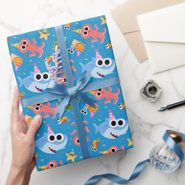Papier Cadeau Super simple | Finny Shark Confetti Anniversaire (Cadeaux)