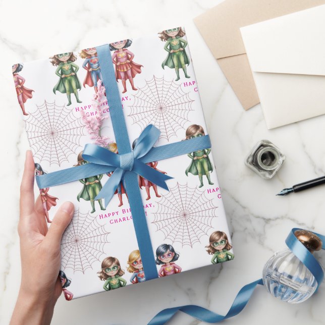 Papier Cadeau Supergirl Heroes Anniversaire Fête Pour Filles (Cadeaux)