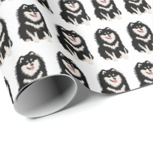 Papier Cadeau SUR LA RIVIÈRE Papier d'emballage Lapphund finland