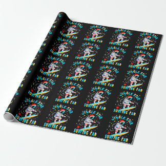 Papier Cadeau Surf spatial avec Père Noël dans Cosmic Adventure