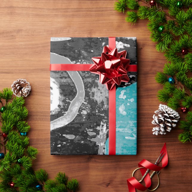 Papier Cadeau Surface Current – Abstract Flow & Structure Wrappi (Cadeau de vacances)