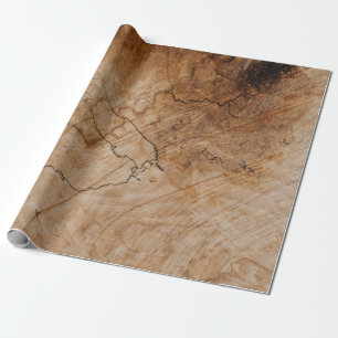 Papier Cadeau Surface en bois Brown et noir