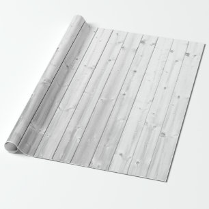 Papier Cadeau Surface en bois de texture blanche