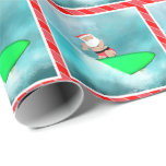 Papier Cadeau Surfing Christmas Beach Holiday Cadeau<br><div class="desc">Enveloppement cadeau de Noël avec un thème de vacances de plage et de surf Père Noël surf.</div>