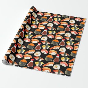 Papier Cadeau Sushi japonais mignon