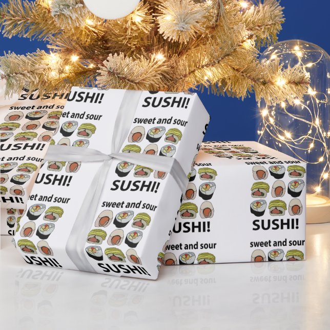 Papier Cadeau Sushi Sucré et Acide Sushi (Vacances)