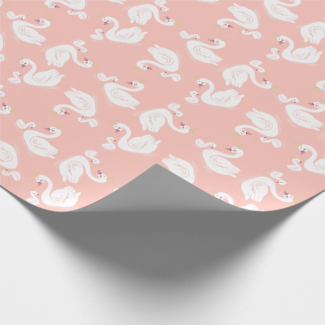 Papier Cadeau Swans Baby shower Oiseau avec héritier (Coin)