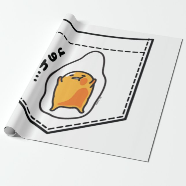 Papier Cadeau Sweatshirt de poche Gudetama (Déroulé)