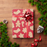 Papier Cadeau Sweet Christmas Gingerbread Motif de cookies<br><div class="desc">Papier d'emballage à motifs de Noël adorable avec des biscuits en pain d'épices en forme d'arbres de Noël, flocons de neige, bas, sucres de canne et pains d'épices. Le design mignon en rouge et brun doré est parfait pour ajouter une touche de magie de vacances à votre emballage cadeau. Toutes...</div>
