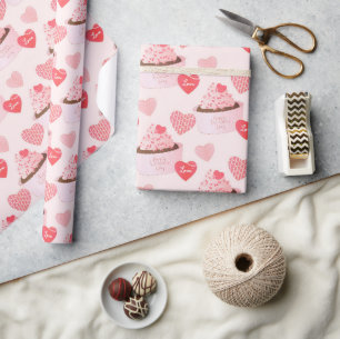 Papier Cadeau Sweet Cupcakes Love Kids Happy Valentines Day