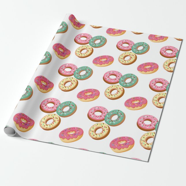 Papier Cadeau Sweet Donuts Series Design 3 (Déroulé)