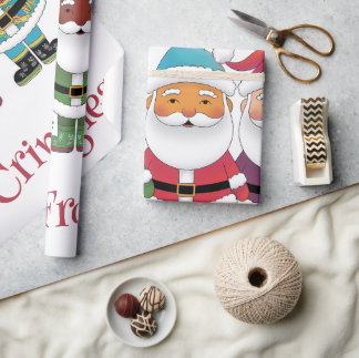 Papier Cadeau Sweet Père Noël