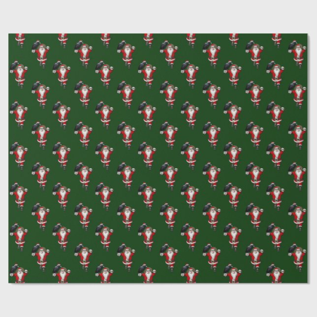 Papier Cadeau Sweet Santa Claus aime Ravens (Plat)