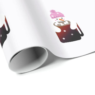 Papier Cadeau Sweet Snowman Accroche une Mug
