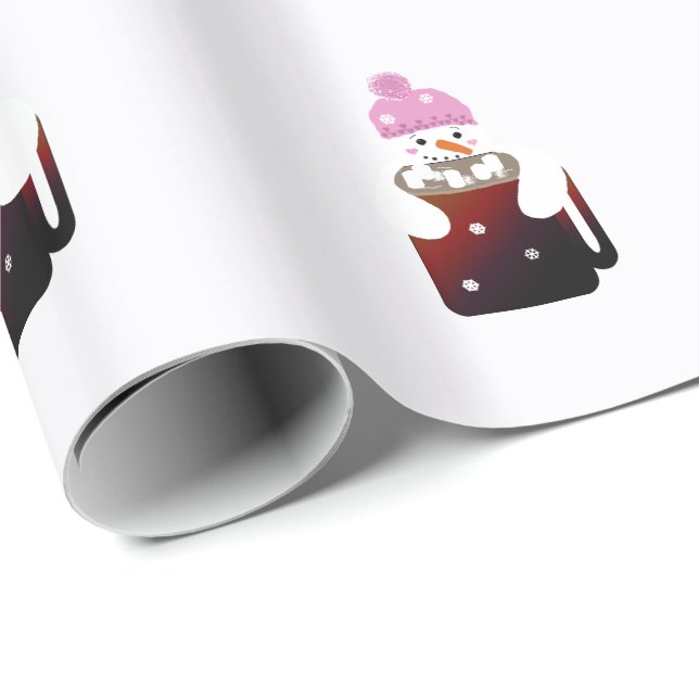 Papier Cadeau Sweet Snowman Accroche une Mug (Coin rond)