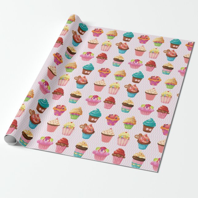 Papier Cadeau Sweet Treats Wrapping (Déroulé)