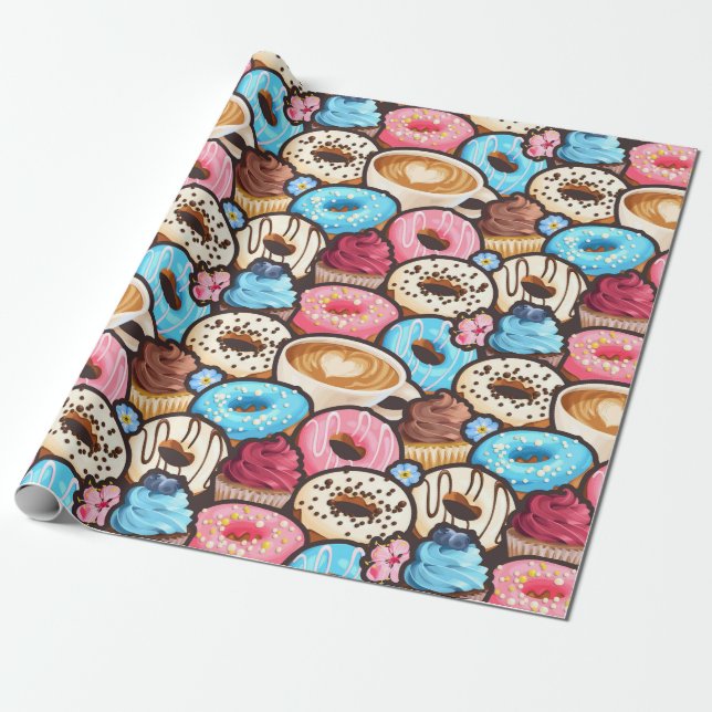 Papier Cadeau Sweet Treats Wrapping (Déroulé)