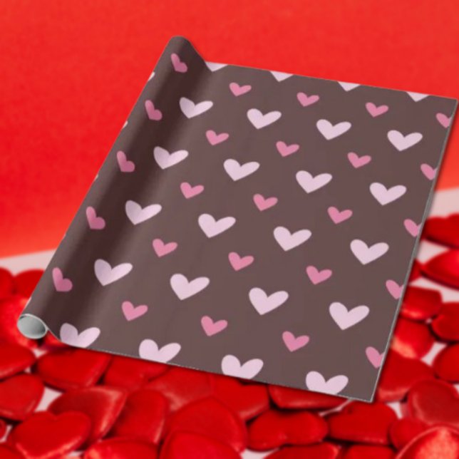Papier Cadeau Sweetheart Wrapping Paper – Pink & Blush Hearts (Créateur téléchargé)