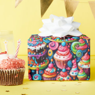 Papier Cadeau Sweets d'anniversaire
