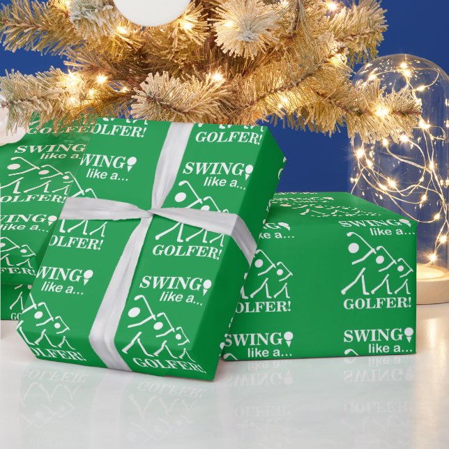 Papier Cadeau Swinguez comme un golfeur Golf (Vacances)