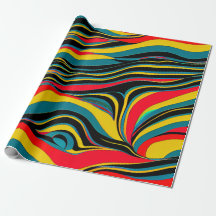 Papier cadeau Swirl psychédélique