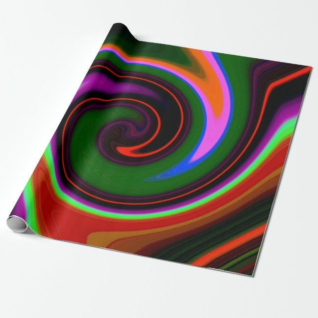 Papier Cadeau Swirl Retro (Déroulé)