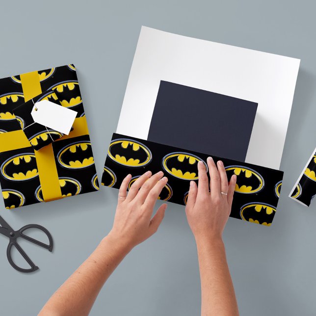 Papier Cadeau Symbole Batman | Logo classique (Créateur téléchargé)