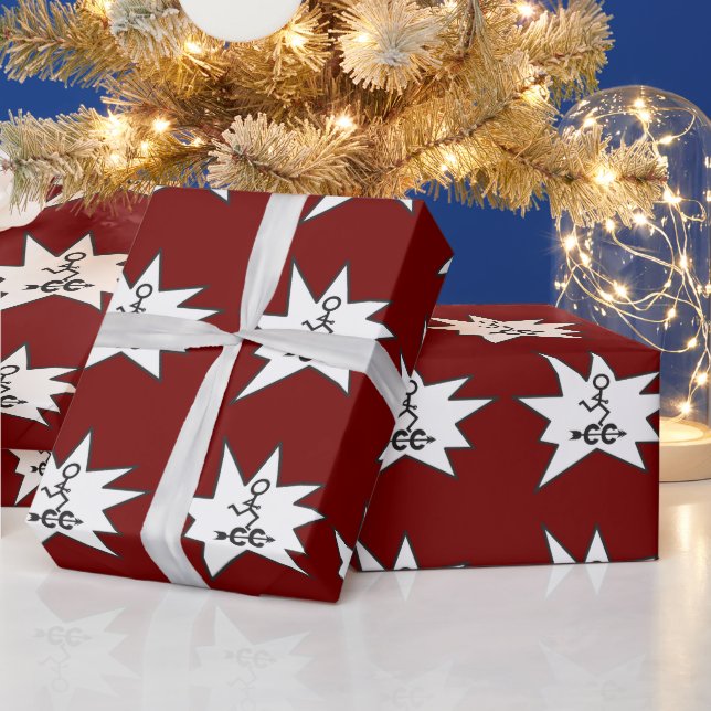 Papier Cadeau Symbole CC inter-pays exécutant un enveloppement c (Vacances)