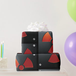 Papier Cadeau Symbole d'avertissement de radiation Panneau métal